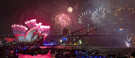 a group of fireworks in the sky