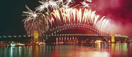 fireworks in the water